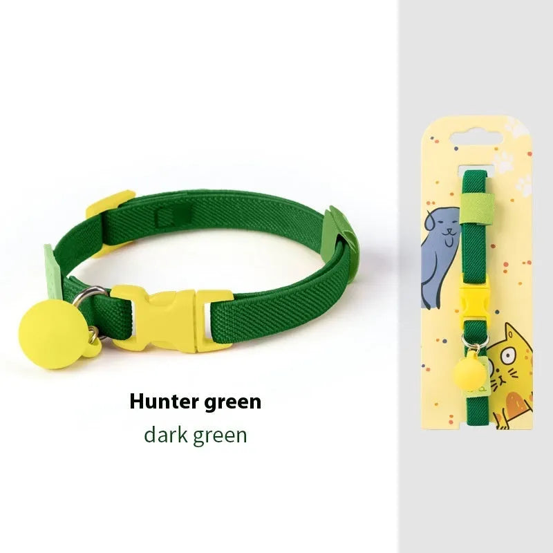 Small dog polyester elastic pet collar in multiple colours with 22-32 cm adjustable length