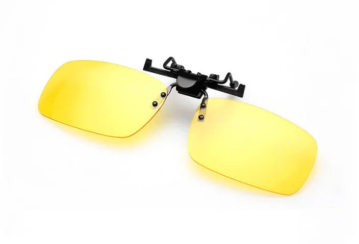 Clip-on myopia sunglasses with night vision lenses for prescription glasses