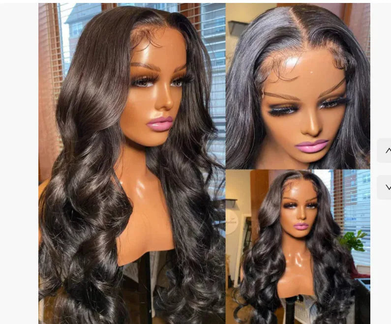 Black curly wave full-head wig with 22-inch length made from high-temperature fibre