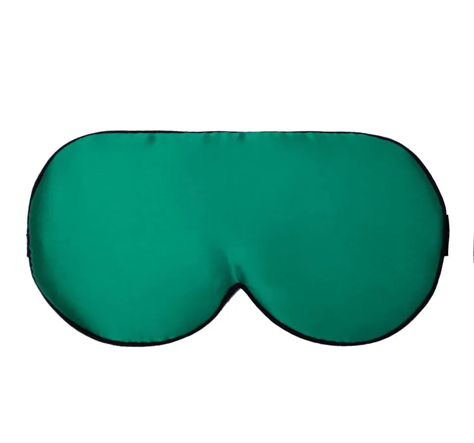 Double-sided mulberry silk sleep eye mask in multiple colours with adjustable elastic straps.