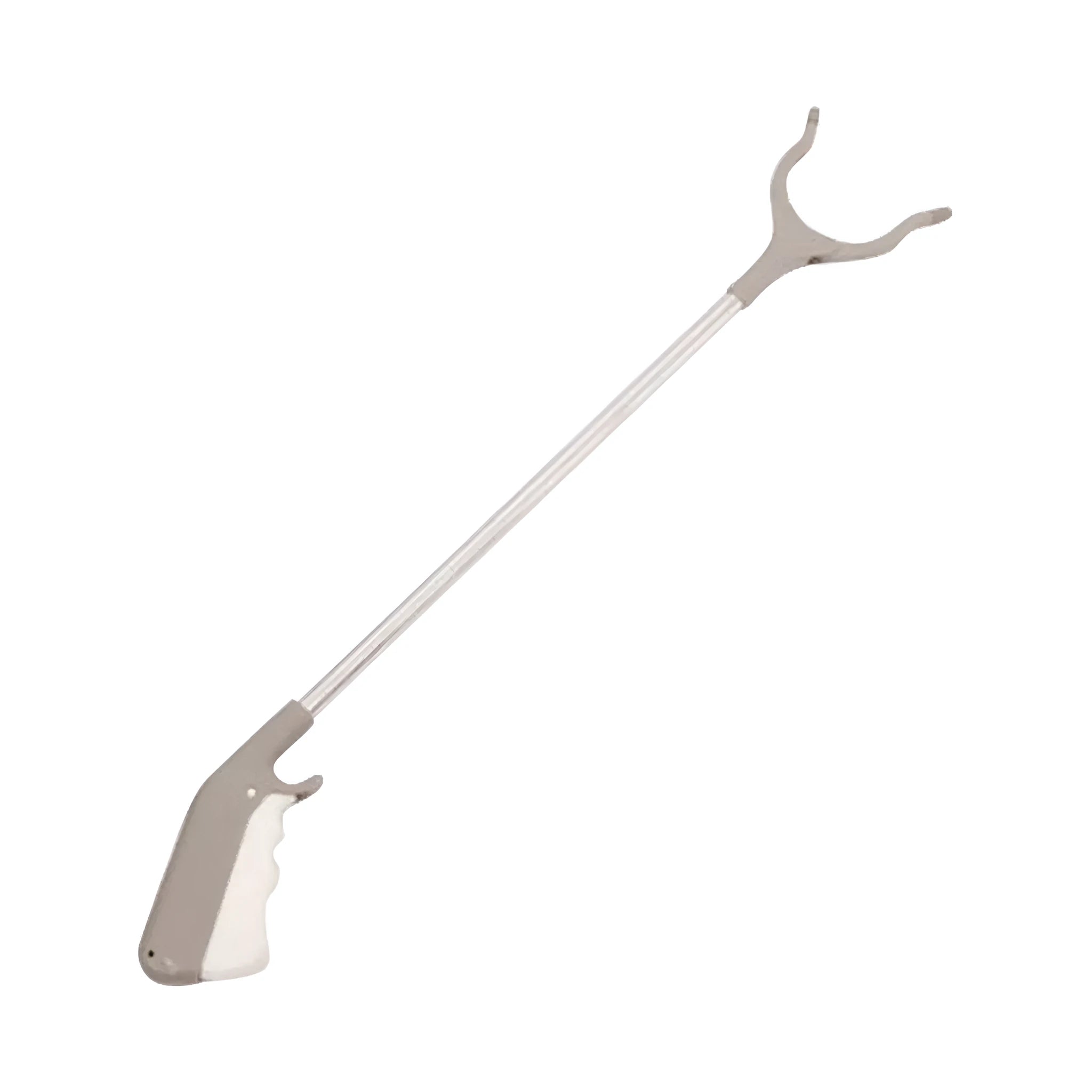 Stainless steel 40cm garbage picker with push-type handle and non-slip chuck
