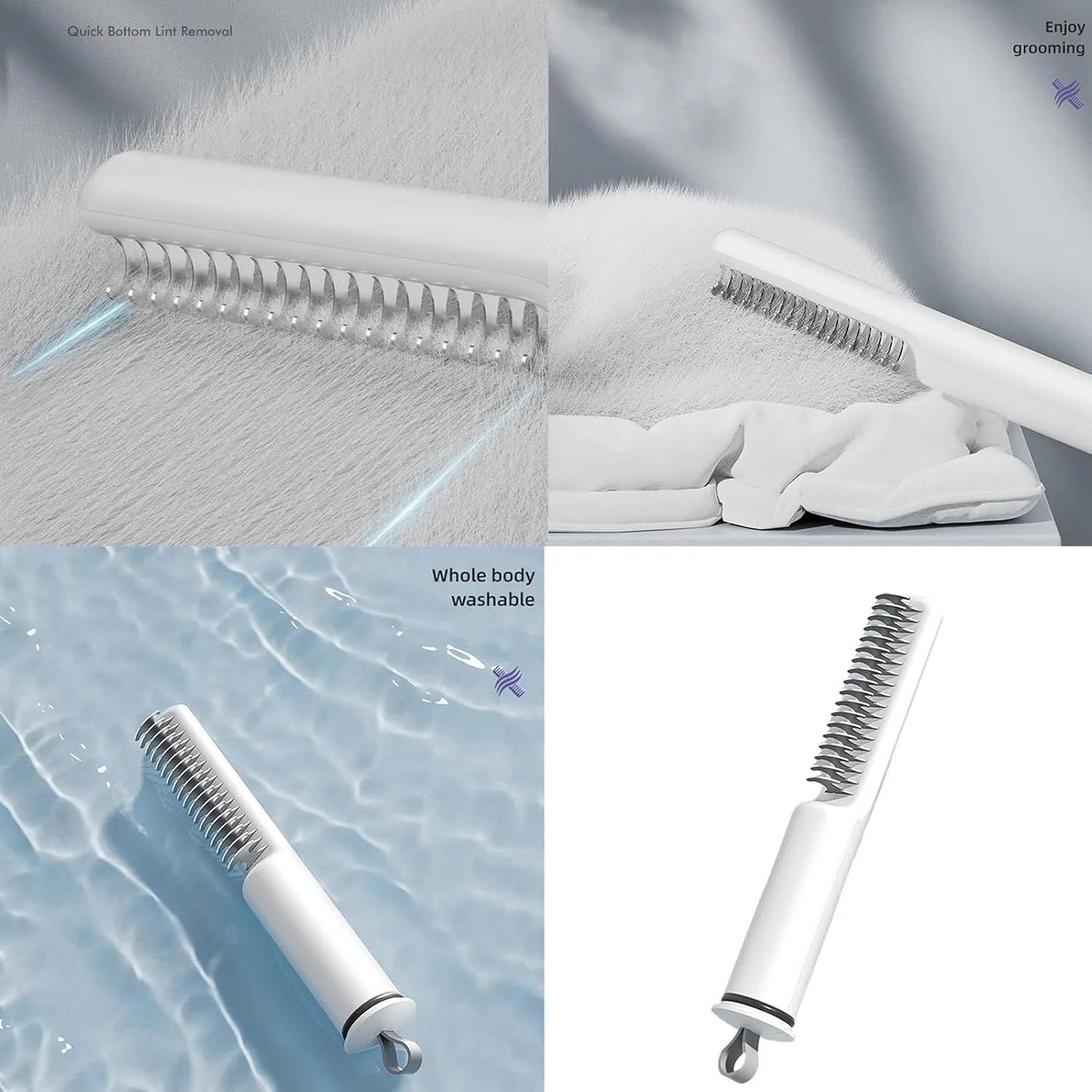 Stainless steel pet dematting comb for dogs with pink handle removing knots from coat