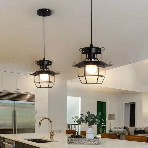 American iron droplight retro lantern lamp with single head design