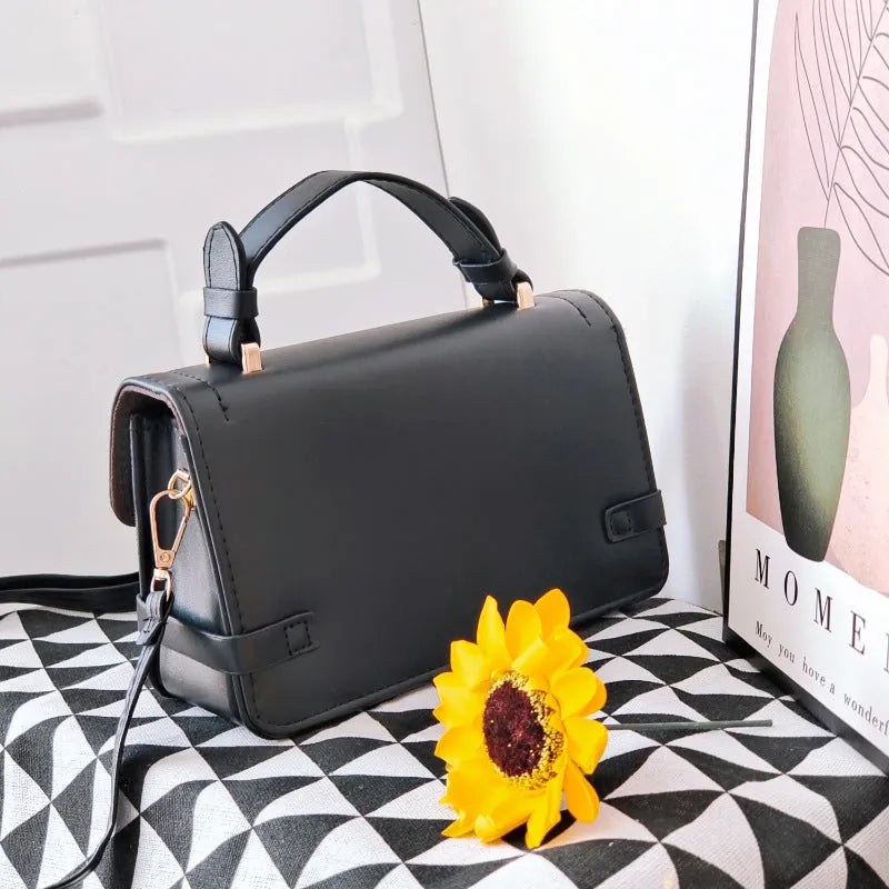 Retro small square ethnic pattern crossbody bag in apricot colour with floral stitching