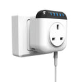 White Tuya wifi smart temperature control switch socket with US plug and detached temperature sensor probe