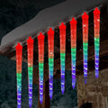 LED ice cone meteor shower ornamental festoon lamp with 30CM cones and solar panels