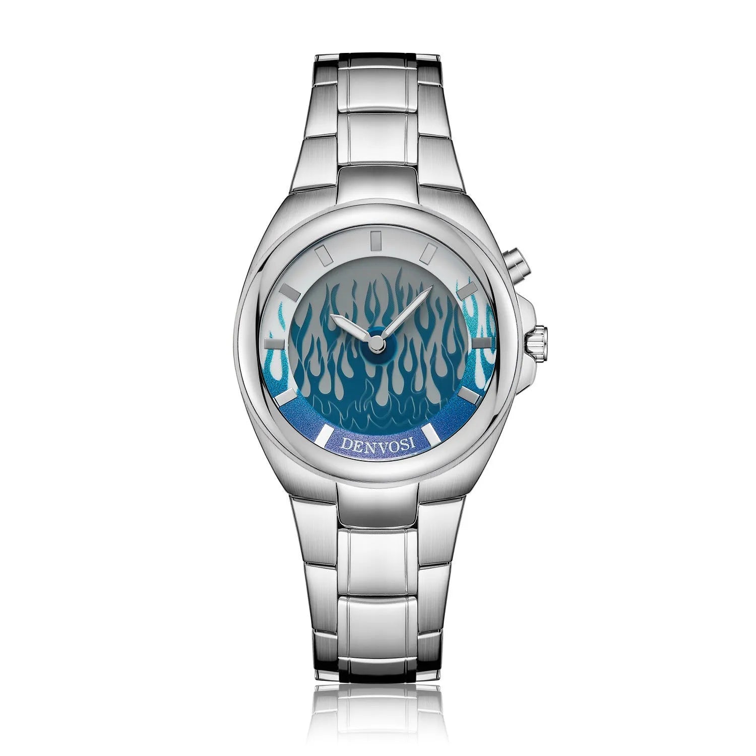 Y2K vintage digital watch with dual display, 40mm mineral glass dial and alloy strap