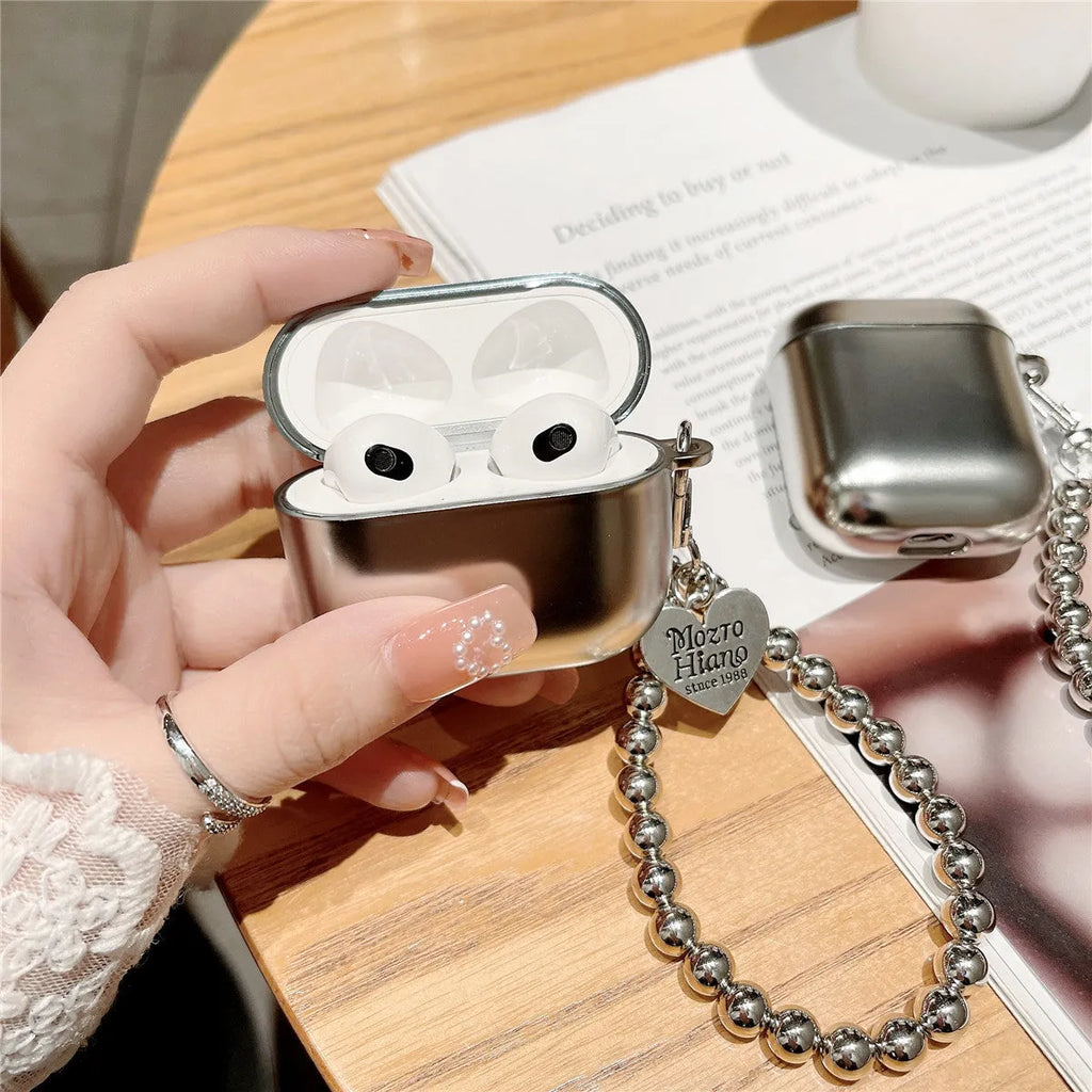 Matte electroplated TPU protective case for Apple AirPods charging case.