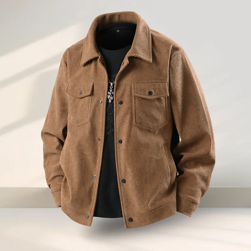 Slim fit Vinylon casual coat on a hanger showing black colour option.