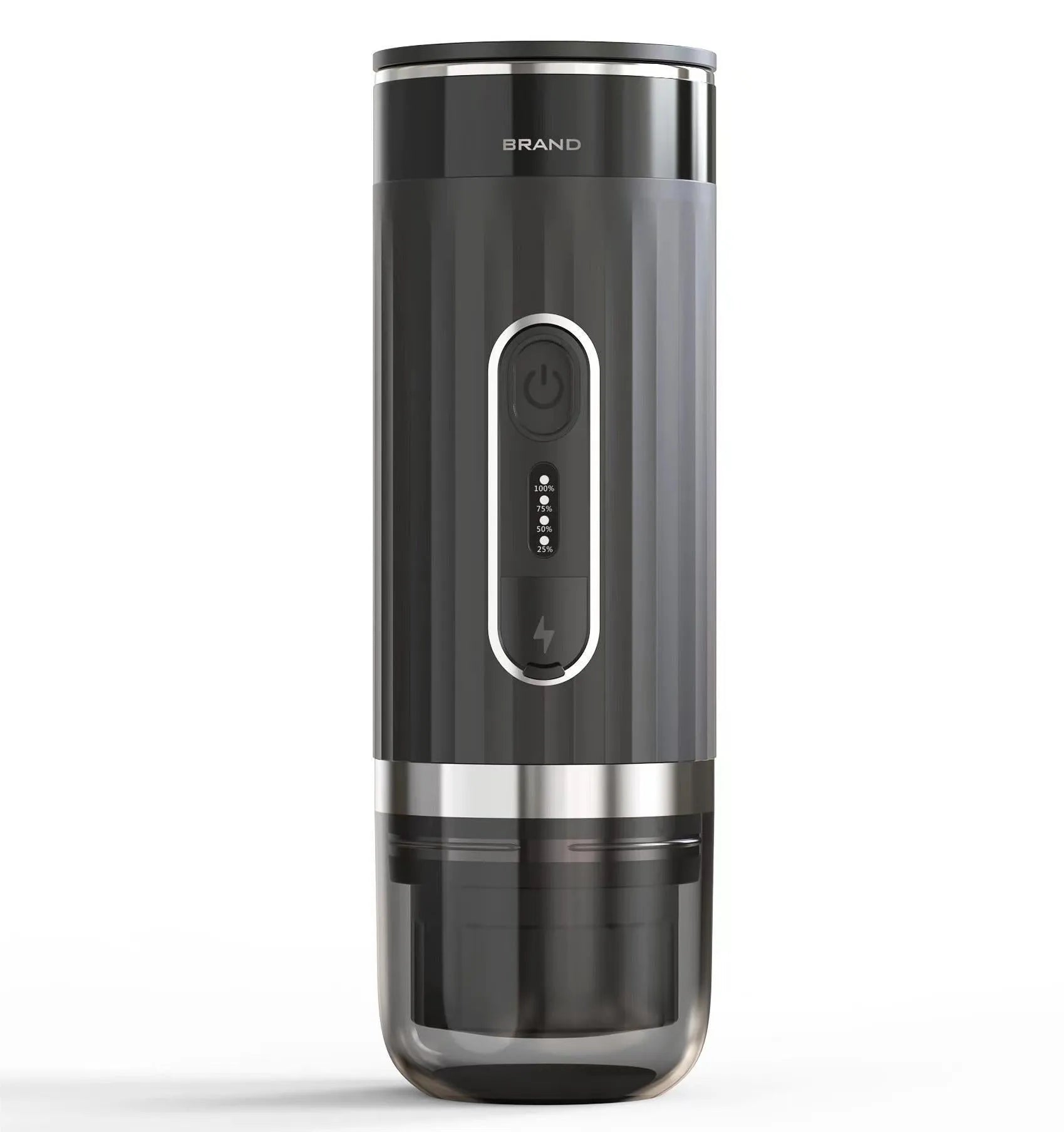 Black portable wireless coffee machine for K-Cup capsules with car charger compatibility