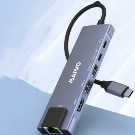 Aluminium Steam Deck docking station with six ports including HDMI, Ethernet and USB 3.0