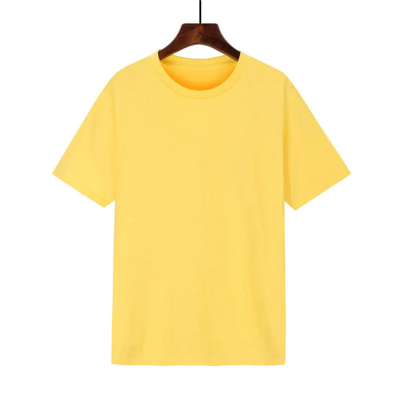 Men's loose fit cotton T-shirt with printed design shown in multiple colour options