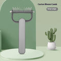 Green pet unknotting comb with stainless steel teeth and plastic handle for dog grooming
