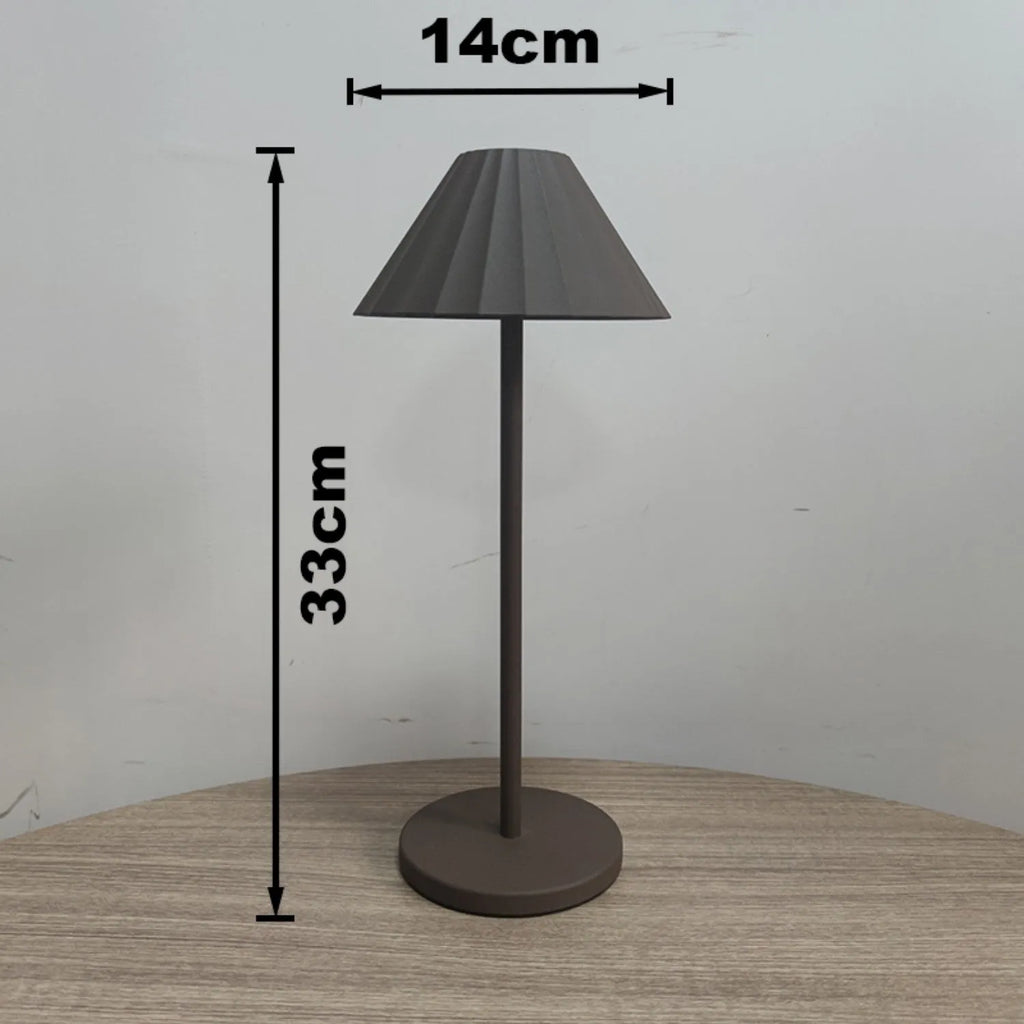 Alloy desk lamp with touch dimming control and USB-C charging port