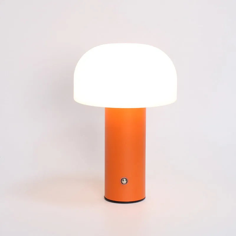 USB-powered dual-purpose table lamp with plug-in decorative element in black, green, orange, or white colours