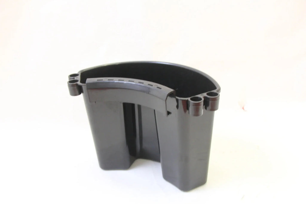 Black dual compartment car wash bucket made from PP plastic
