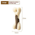 Cowhide and nylon bone grinding rod dog chew toy in two size options