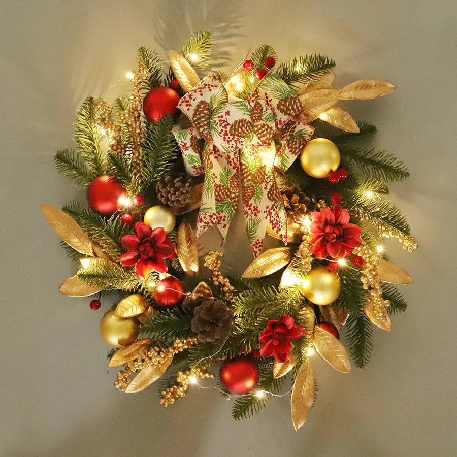 Artificial plastic Christmas garland in American country style available in four decorative variations