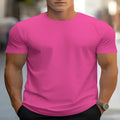 Men's loose fit printed T-shirt in bird eye polyester with custom colour option