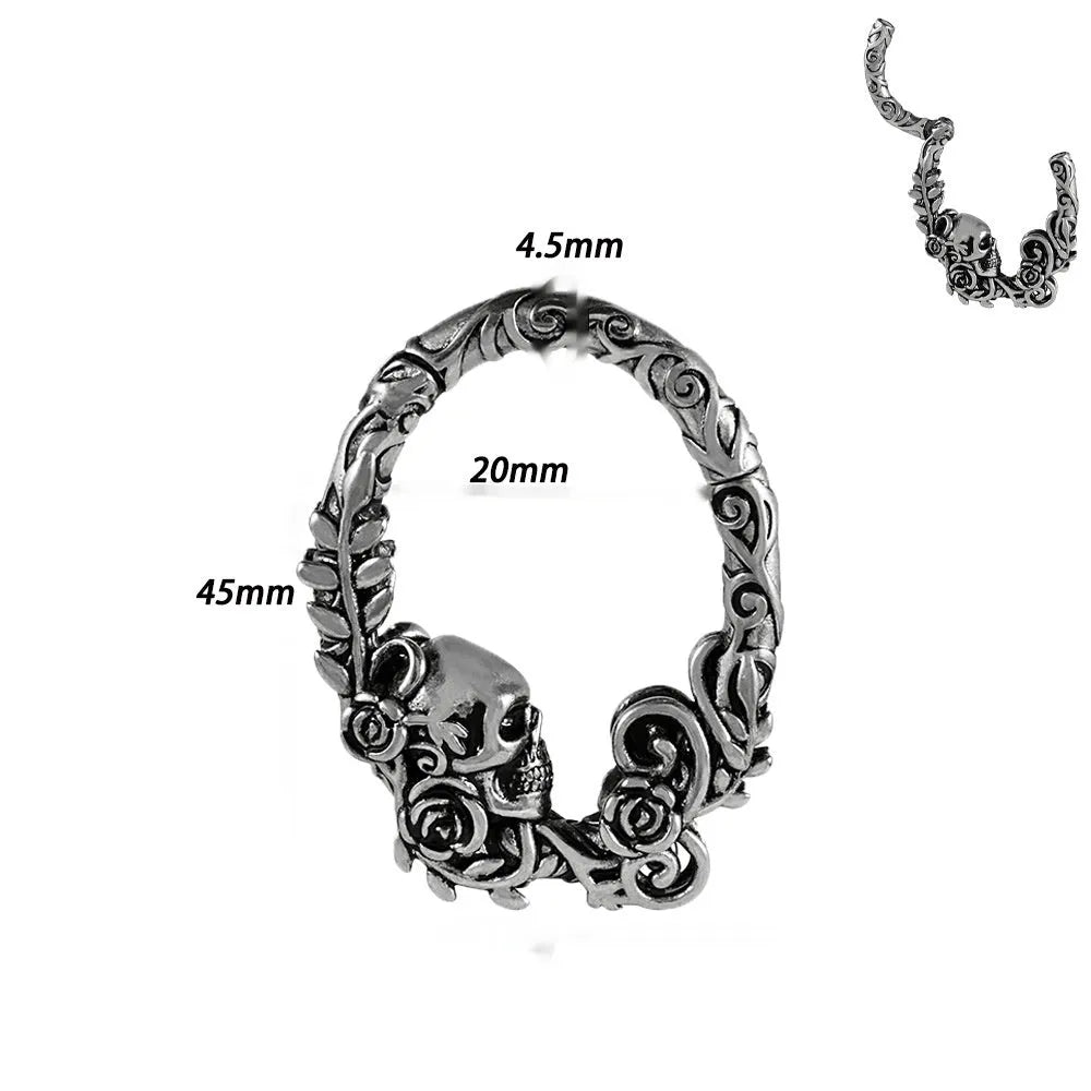 A pair of copper geometric magnetic ear extenders with a 15mm conical round magnet in one of eight style variations.
