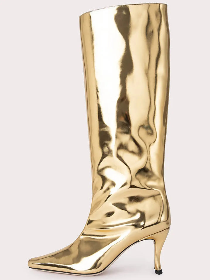 Women's square toe ankle cowboy boots in microfiber, shown in one of the available colours.