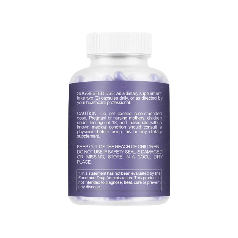 Bottle of 60 vaginal capsules for adult women's feminine wellness supplement
