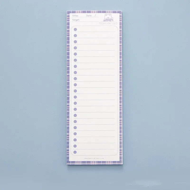Simple Ins Wind super long clause colour student notepad with cartoon cover and plastic storage box