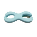 Memory foam cylindrical cervical traction pillow in cool blue with thickness choice for neck support