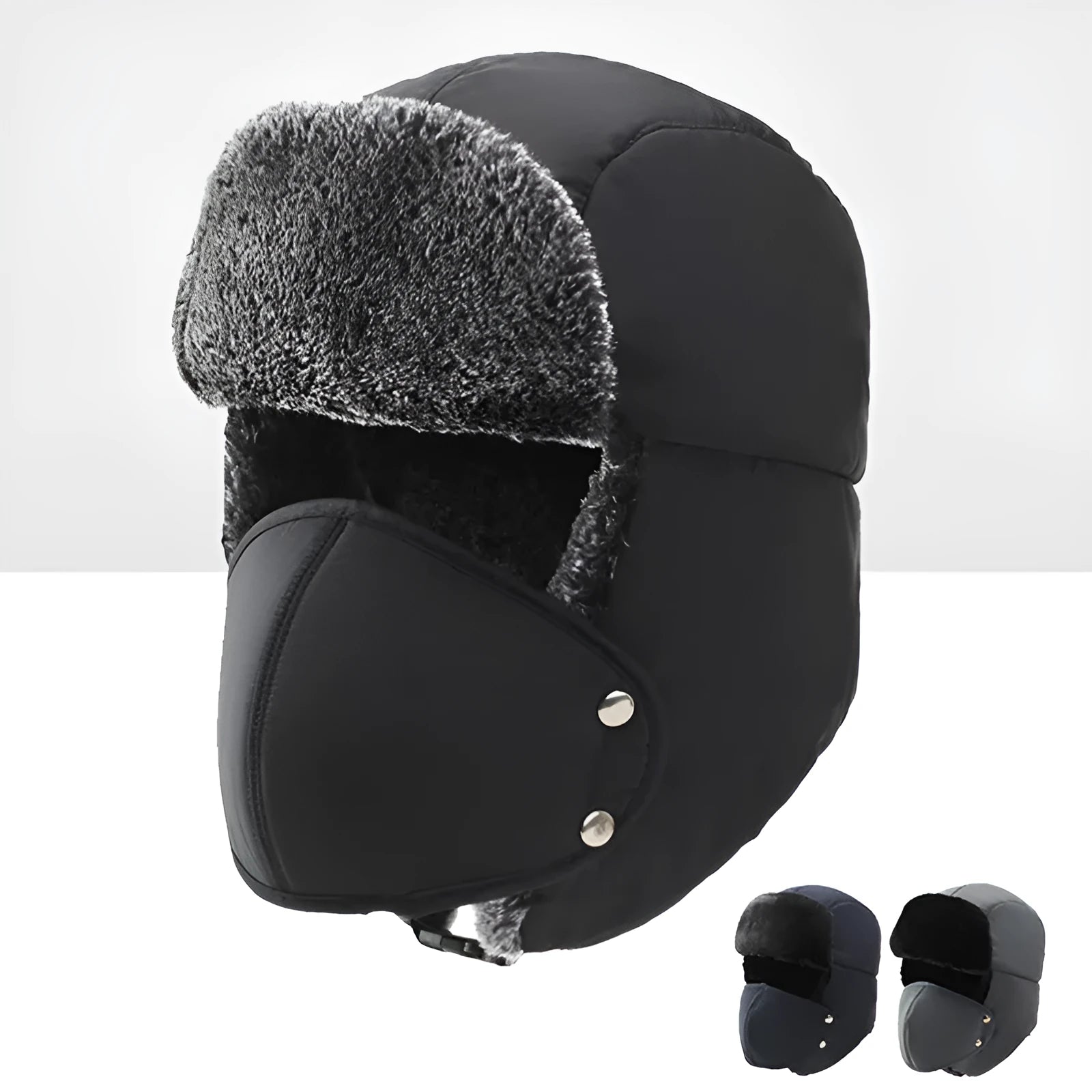 Winter Lei Feng hat in cotton with dome shape no brim available in grey black navy blue and coffee colours