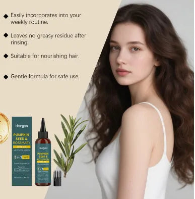 100ml rosemary essential oil bottle with pointed applicator nozzle and hair comb