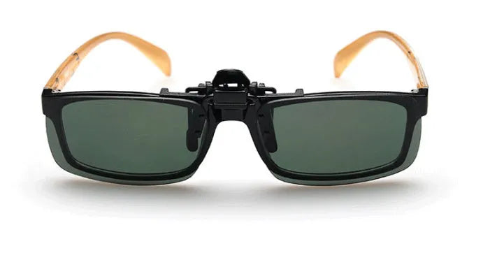Clip-on myopia sunglasses with night vision lenses for prescription glasses