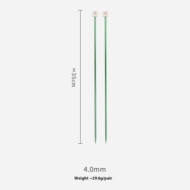 Set of lengthened crochet hooks in various sizes from 2.0mm to 10.0mm, each with a protective end cap.