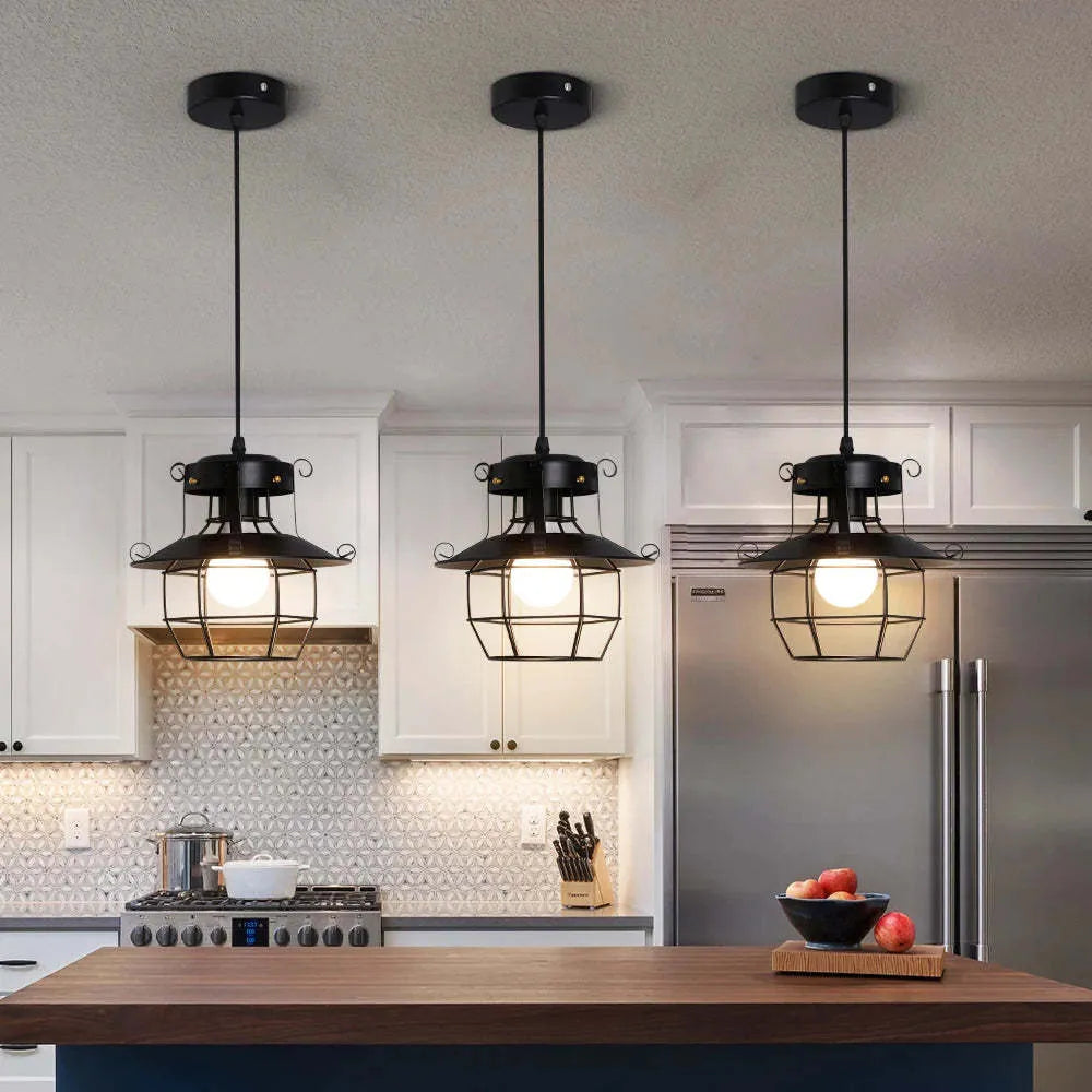 American iron droplight retro lantern lamp with single head design