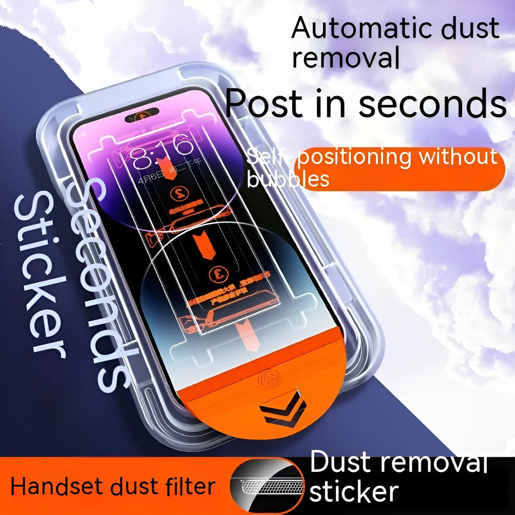 iPhone tempered glass privacy screen protector with dust-free peephole and anti fingerprint coating