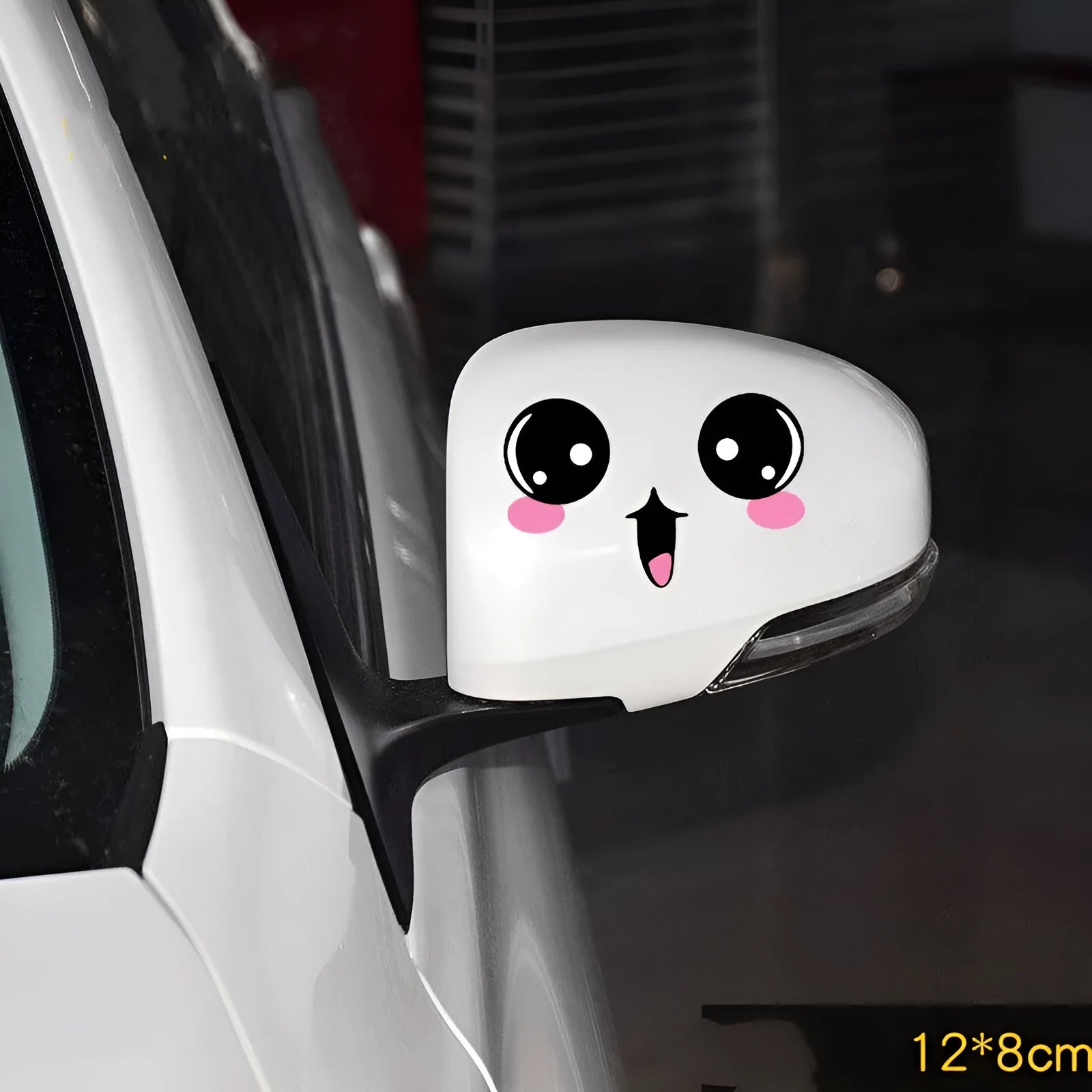 Reflective cartoon car stickers with cute eye designs for vehicle decoration
