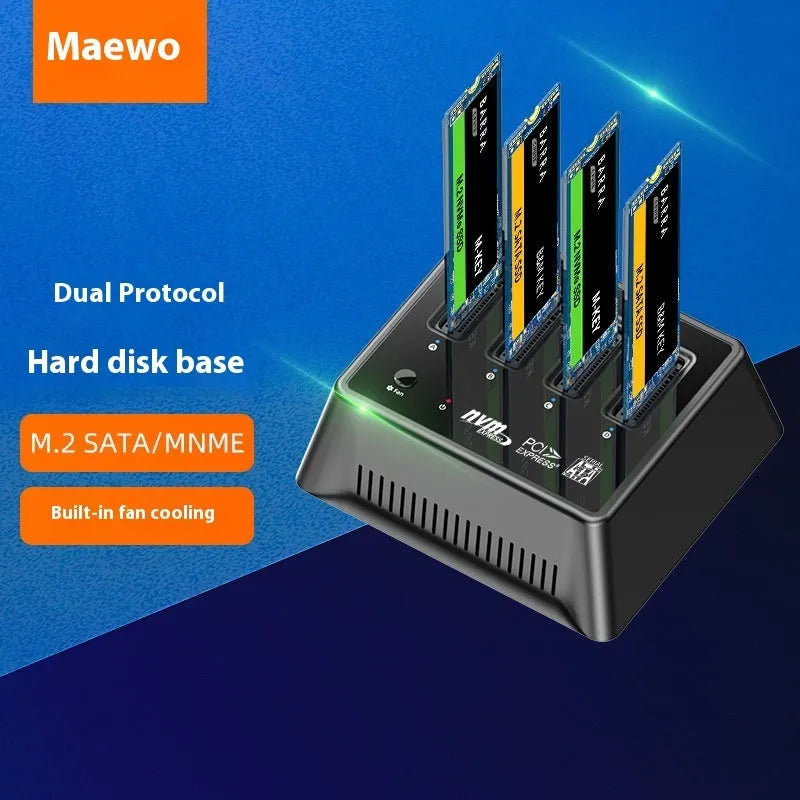 Aluminium alloy M2 dual protocol SSD base with 90x78x34mm dimensions