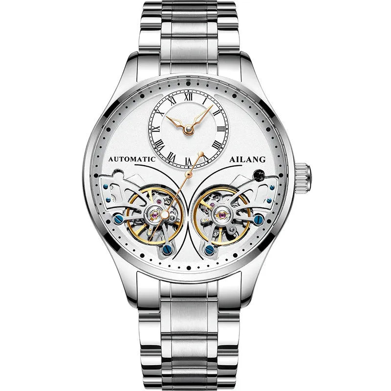 Seiko automatic men's watch with tourbillon and moon phase on titanium case
