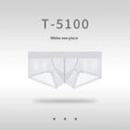 Men's low waist seamless underwear in ice silk nylon shown in light blue colour
