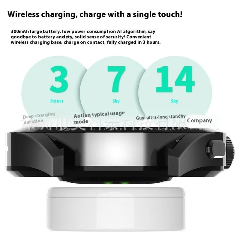 Smart watch with TFT screen and touch button, available in multiple colours including black and silver gray