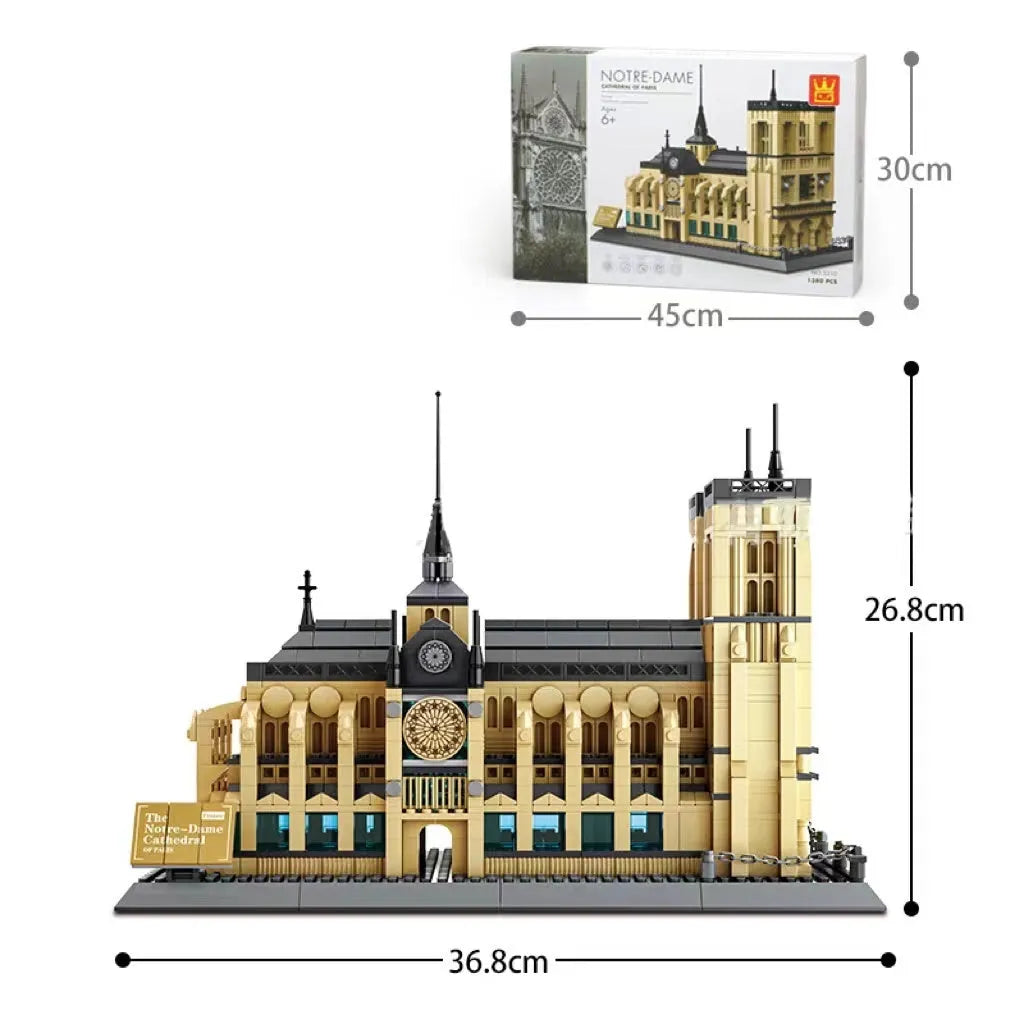 Wange small particle building blocks set with over 800 pieces for world landmark model construction