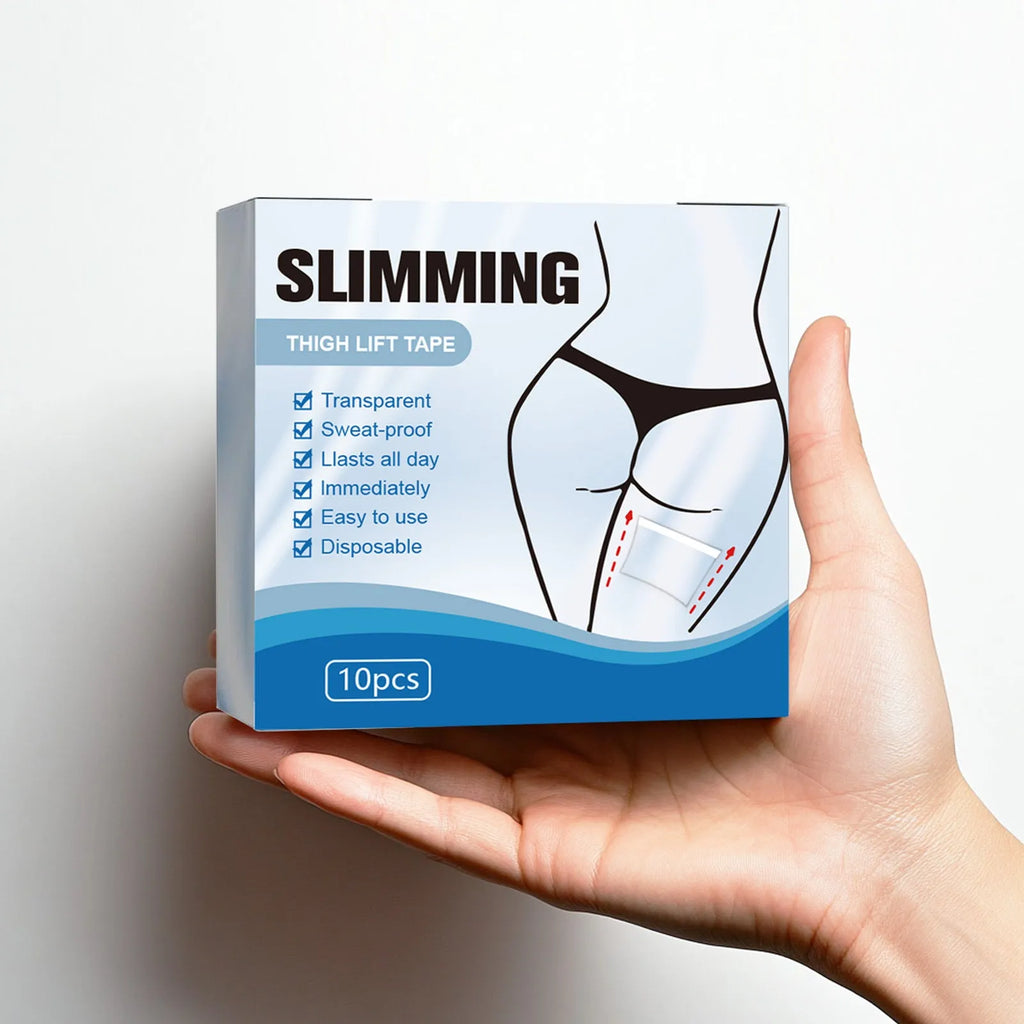 Box of 10 non-standard slimming body shaping adhesive patches, 12 cm square.