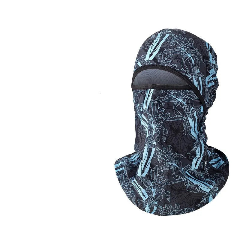 Cotton motorcycle riding head cover with dome cap design and included gloves for autumn winter travel protection