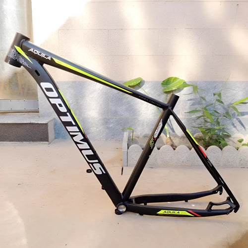 Black green aluminium alloy 29-inch mountain bike frame with inner cable routing