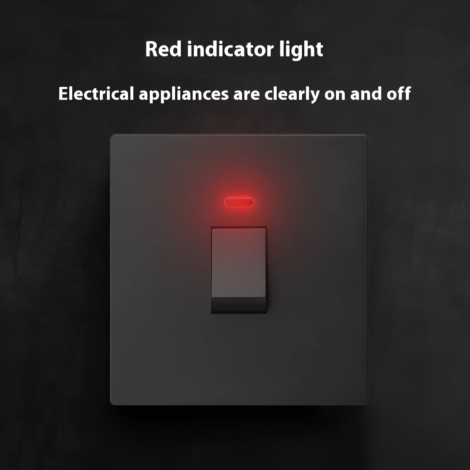Curved rack double break electrical switch with LED indicator light in gold finish