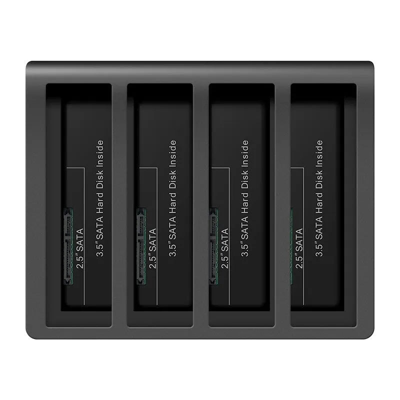 Four-bay external hard drive enclosure for 2.5 inch SATA drives
