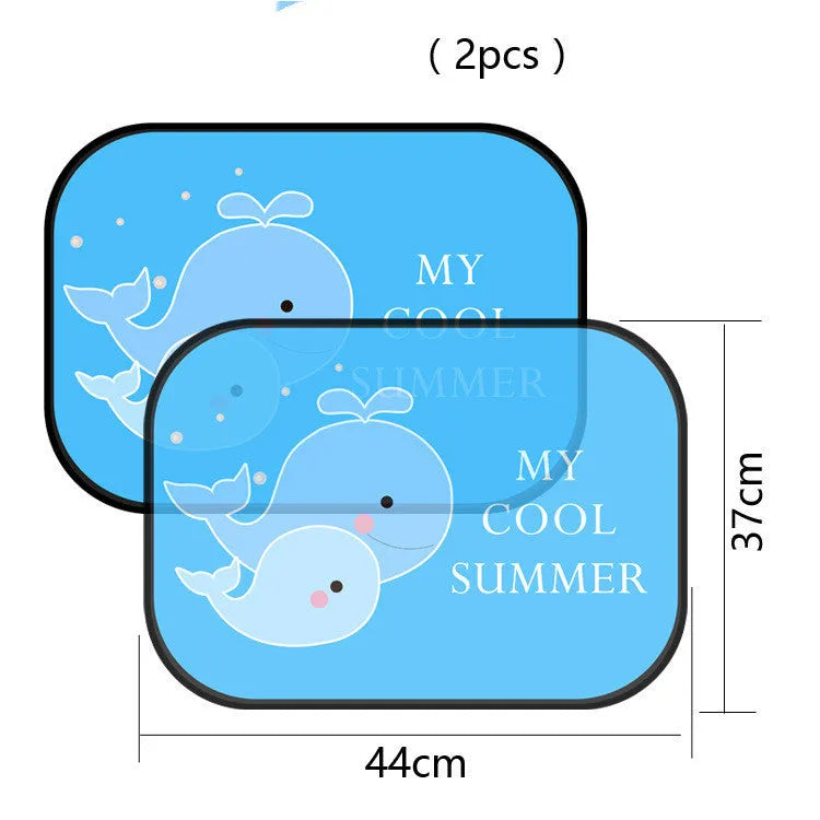 Electrostatic adsorption car sunshade pair for vehicle side windows in nylon mesh