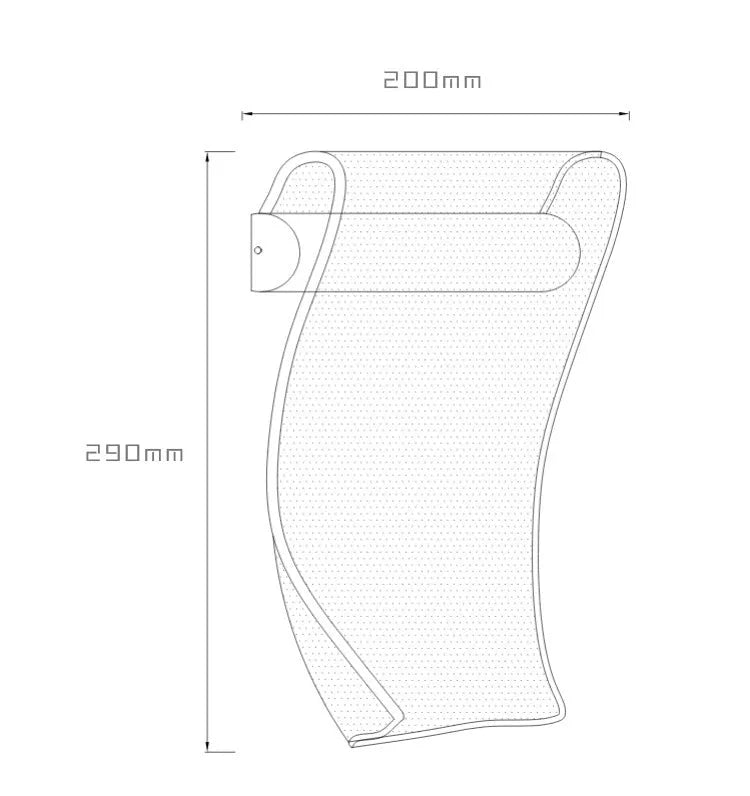 Wall lamp with acrylic shade showing left and right bend direction options
