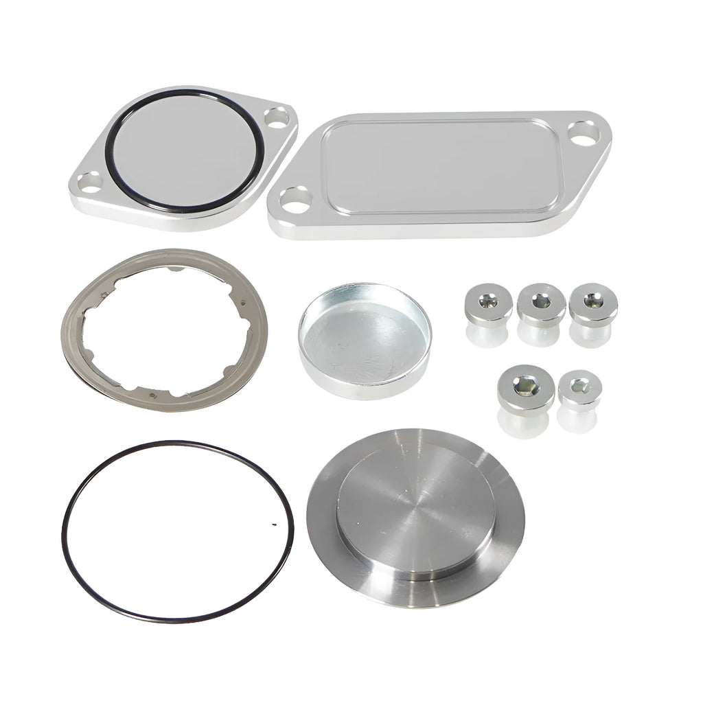 Silver aluminium alloy valve cover for automotive exhaust gas recirculation cooler system