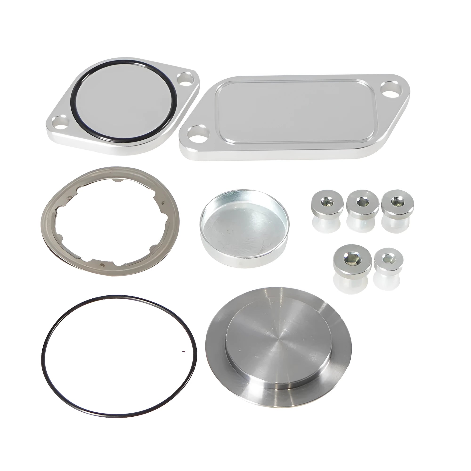 Silver aluminium alloy valve cover for automotive exhaust gas recirculation cooler system