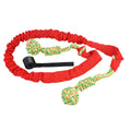 Cotton thread dog tug of war rope toy in black, grey, or red colours for chewing and interactive play